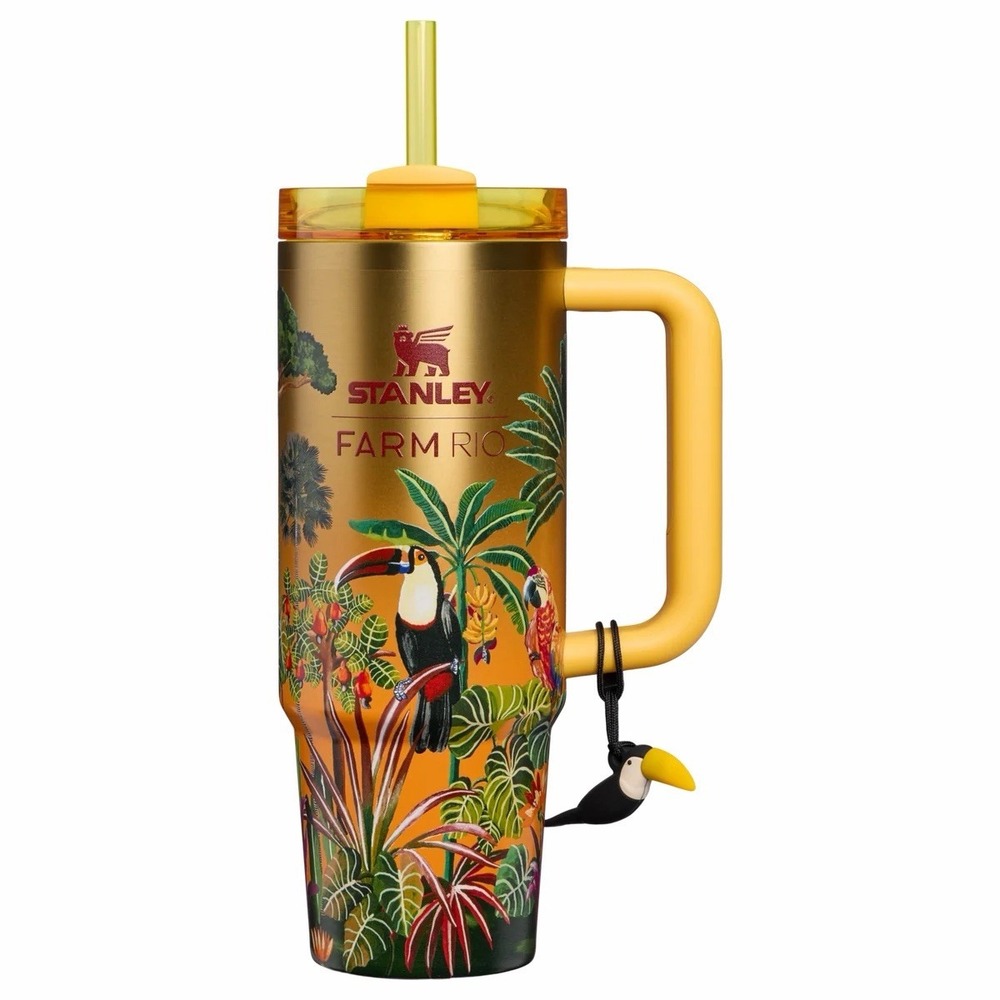 NWT Stanley Farm Rio Jungle Quencher 30oz Rain Forest Tropical Woods Toucan H2.0